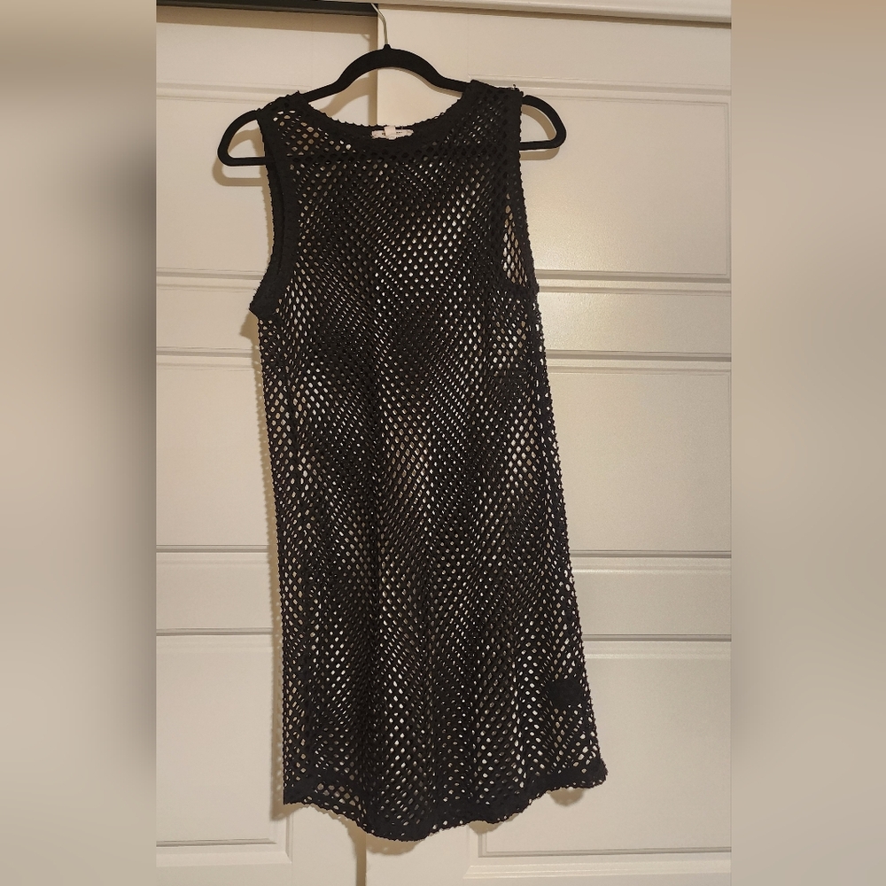 BB Dakota Black Sleeveless Mesh Dress